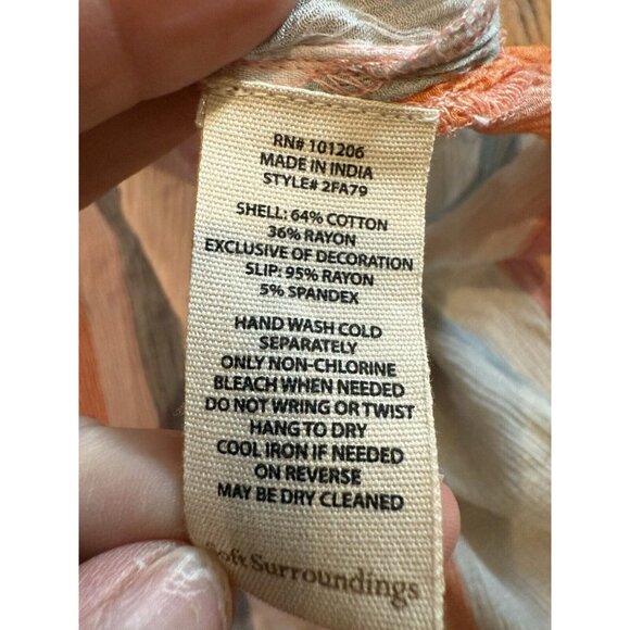 Soft Surroundings Striped Aruba Caftan Dress Large Maxi Boho Beachy EUC - Picture 6 of 11